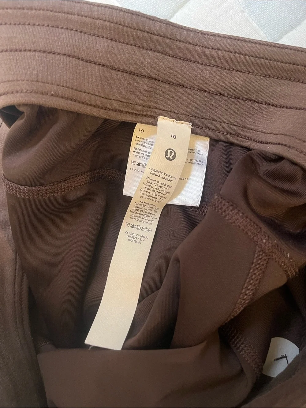 Lululemon Softstreme High Rise Pant Short (chocolate brown)